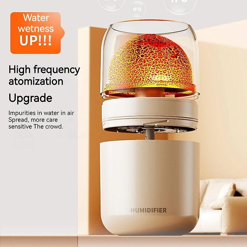 Xiaomi Mijia New Volcano Humidifier Colorful Ambient Light Oil Diffuser Desktop Mute Aromatherapy Machine For Home Bedroom