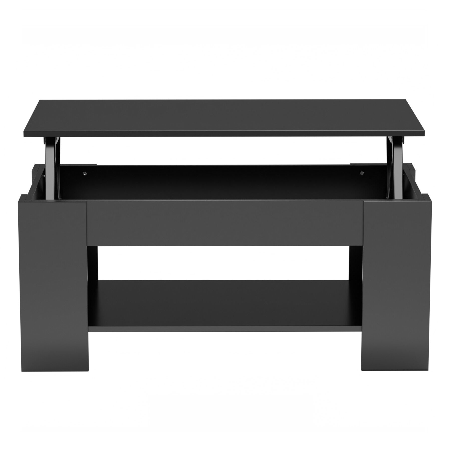 HomGarden Lift Top Coffee Table Cocktail Table W/Hidden Compartment, Black