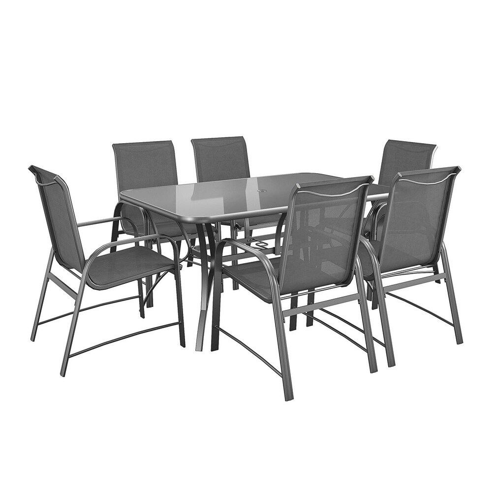 COSCO Paloma Steel Patio Dining Chairs (Set of 6)