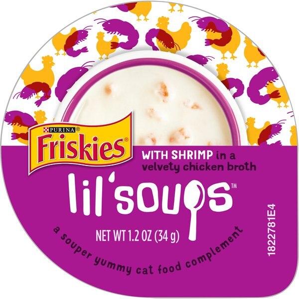 Friskies Lil' Soups with Shrimp in a Velvety Chicken Broth Cat Food Topper