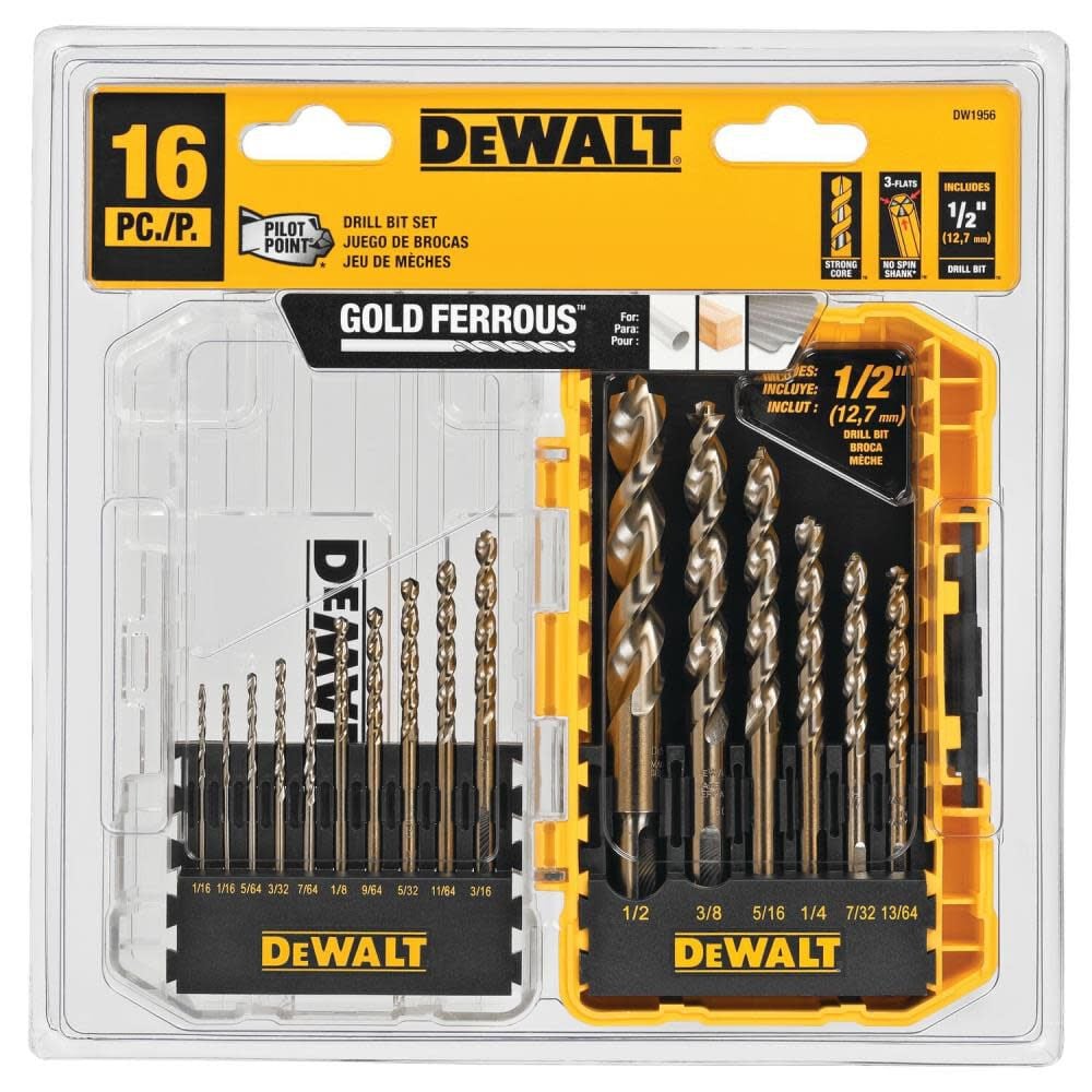 DW 16 piece Pilot Point Drill Bit Set DW1956 from DW