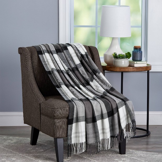 Breathable And Stylish Soft Plaid Throw Blanket Yorkshire Home