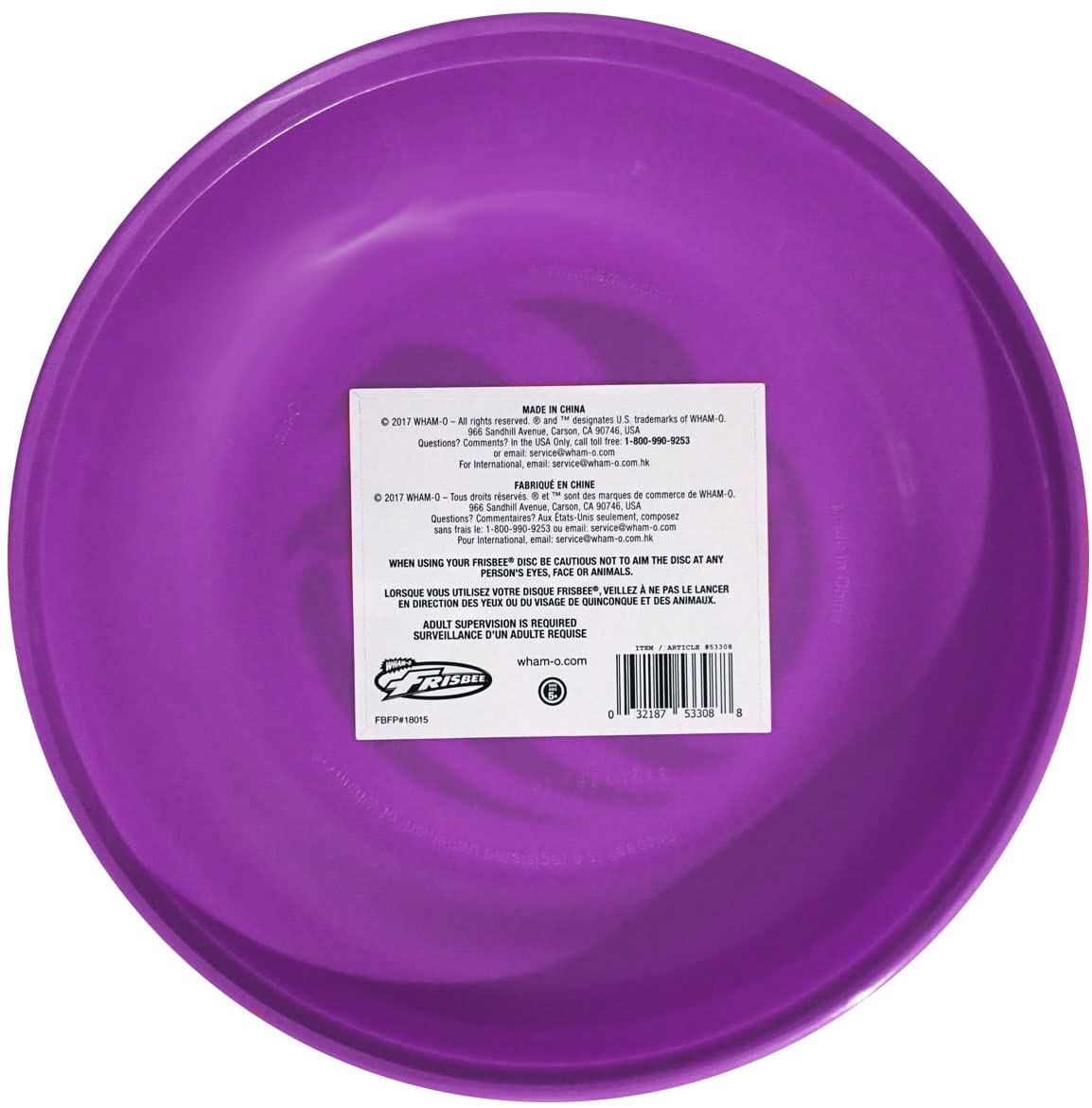 Wham-O - Frisbee - Fastback Flying disc - Misprint - Dog Friendly, Violet