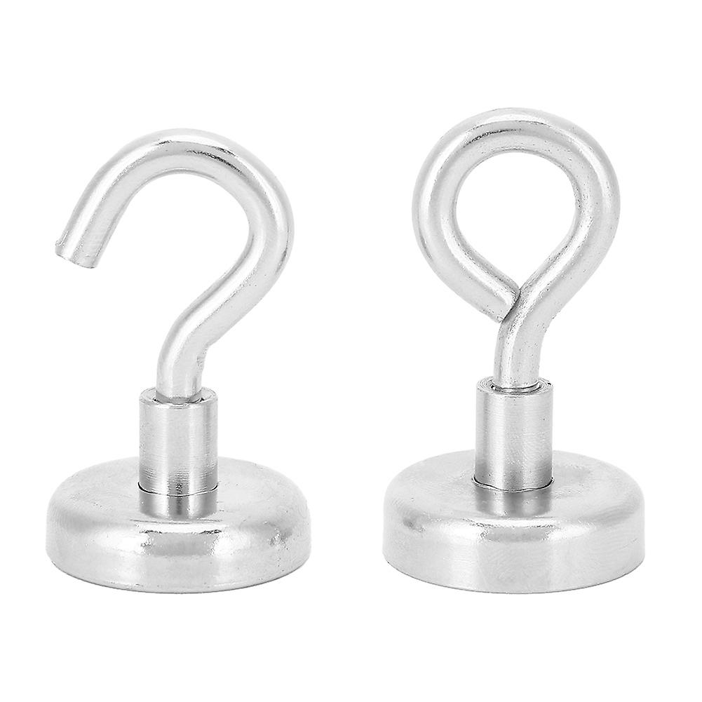 2pcs Hanging Hook Fishing Magnet Hardware Accessory 3layer Coating N35 For Kitchen Office