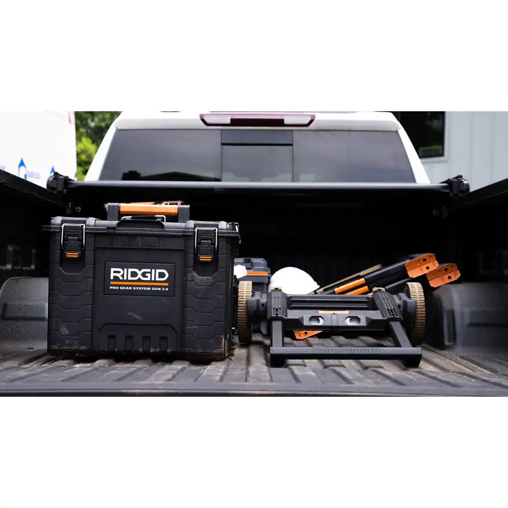 RIDGID 254065 2.0 Pro Gear System 25 in. All Terrain Rolling Tool Cart and Organizer Tool Box