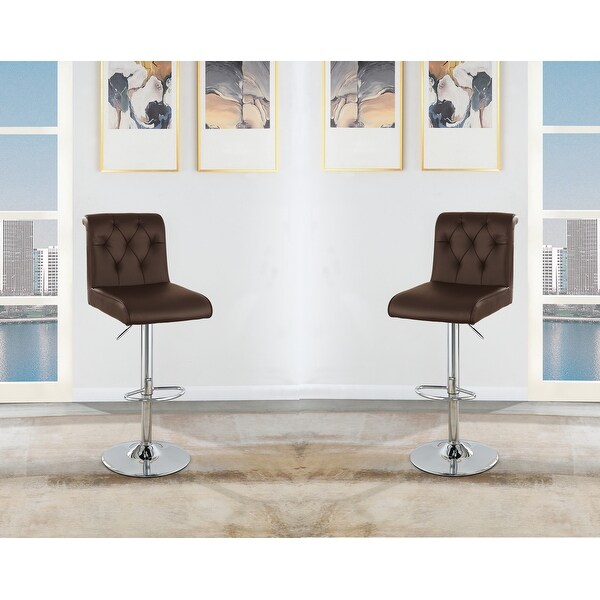 Adjustable Bar stool Modern Set of 2 Chairs Dining Kitchen