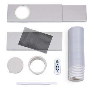 NewAir 14000 BTU (8600 BTU DOE) Portable Air Conditioner and Heater Cover 525 sq. ft. with Easy Window Venting Kit - White AC-14100H