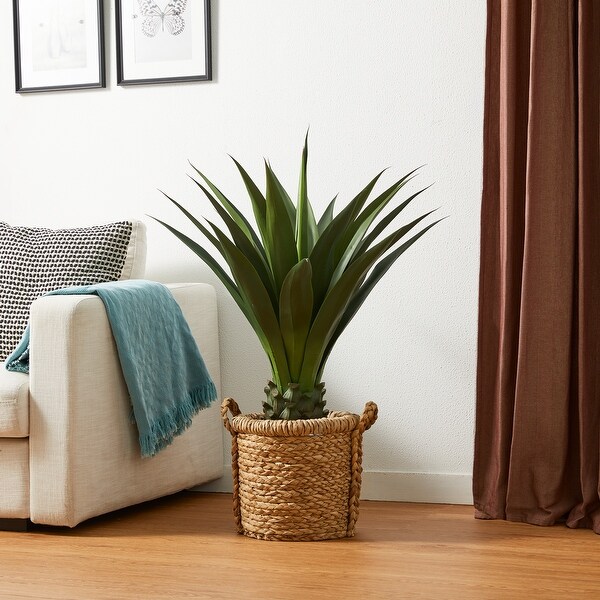 Glitzhome 39H Potted Artificial Spiked Agave Tree With Real Touch