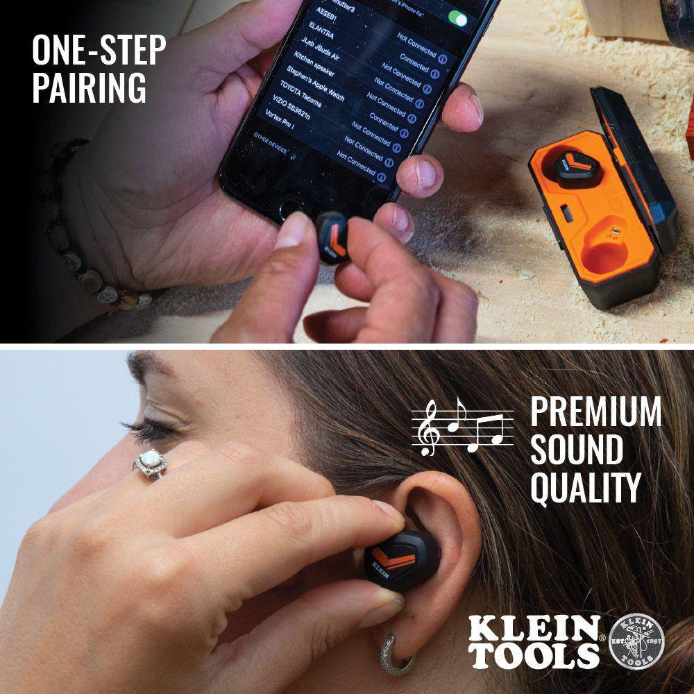 Klein Tools Bluetooth Jobsite Earbuds AESEB1