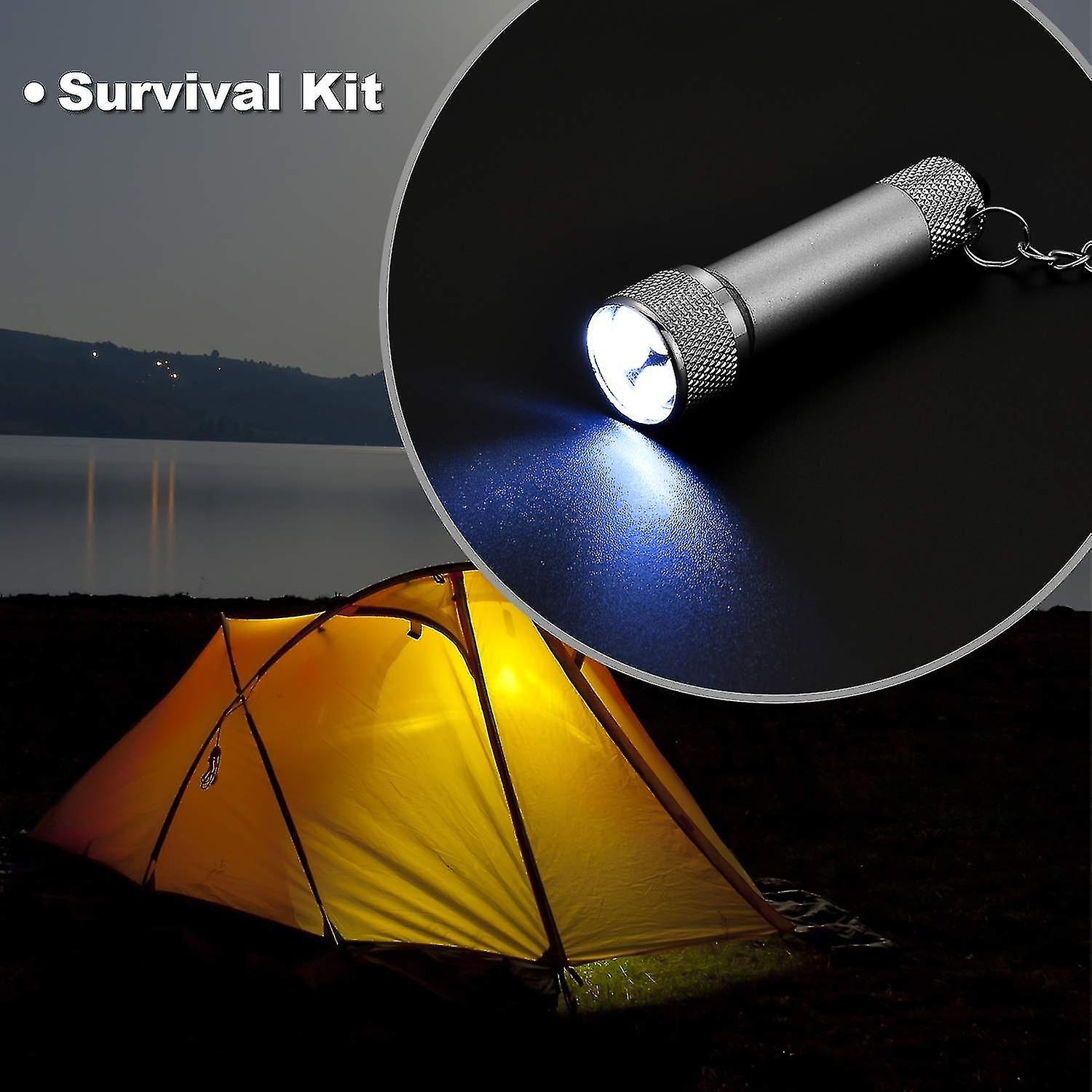 6pcs Mini Led Flashlight Keychain Portable 5 Bulb Led Flashlight For Camping Party Favors