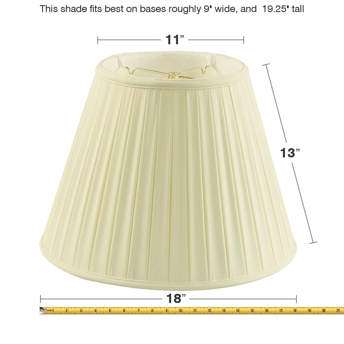 11x18x13.5 Empire BoxPleat Egg Shell Lamp Shade