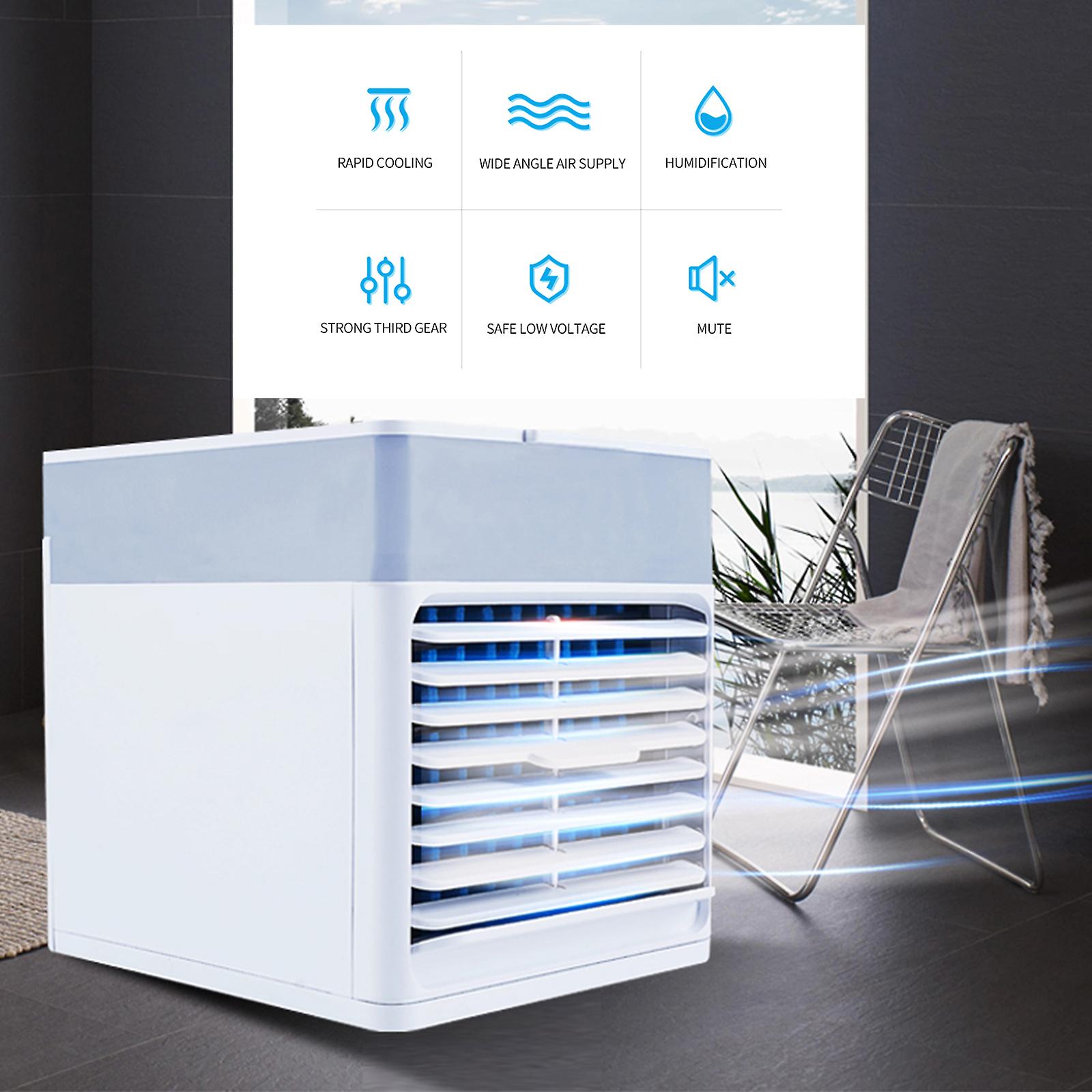 Desktop Air Cooler 500ml Mini Space Cooler With Misting Air Conditioning Fan With 3 Wind Speeds Usb Powered Quiet Air Cooler Cooling Fan For Home Room