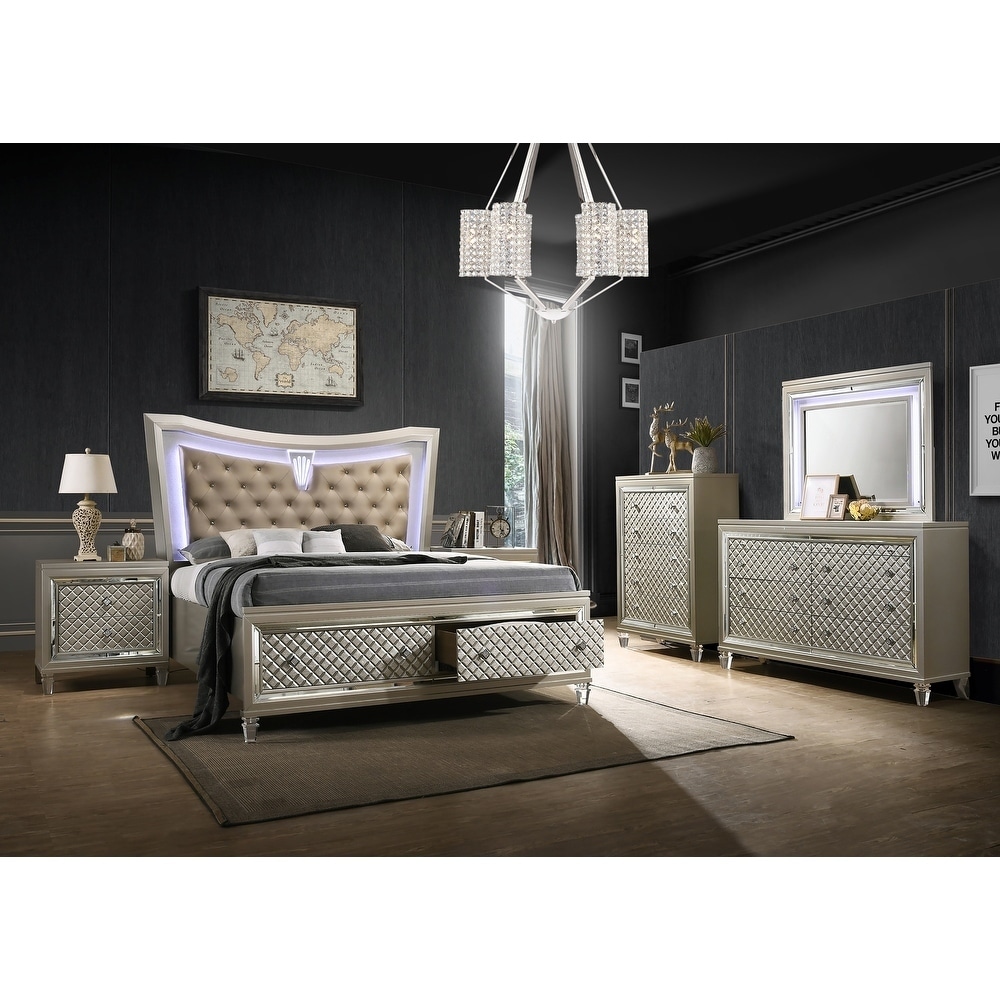 Best Quality Furniture Venetian 5 Piece Bedroom Set - - 28443179