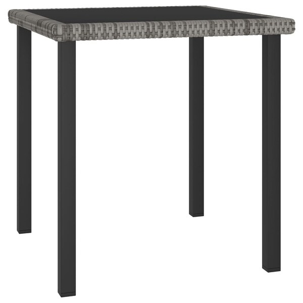 vidaXL Patio Dining Table Gray 27.6x27.6