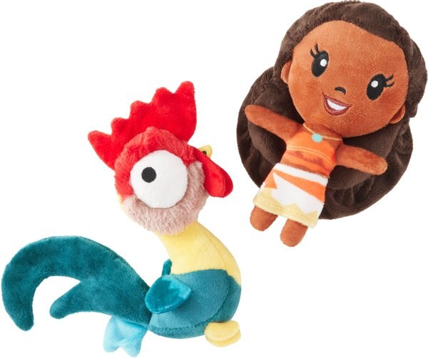 Disney Princess Moana Plush Cat Toy with Catnip， 2 count