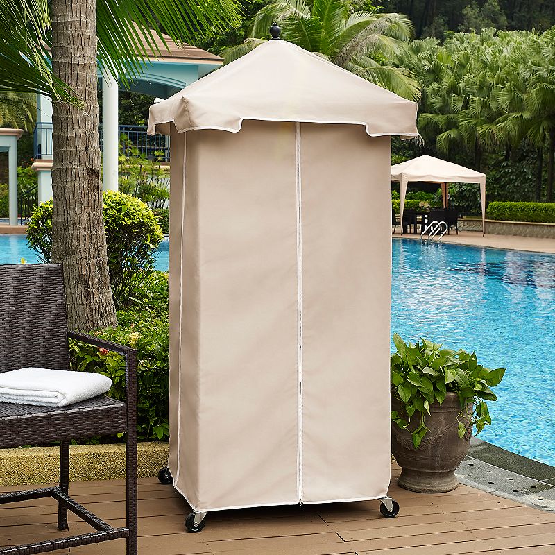 Palm Harbor Faux Wicker Towel Valet