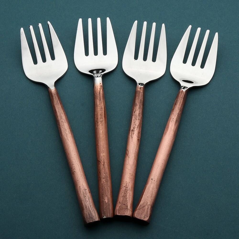 Sundance Design Copper Antique Apetizer/ Desert Fork 4 Pcs. Set