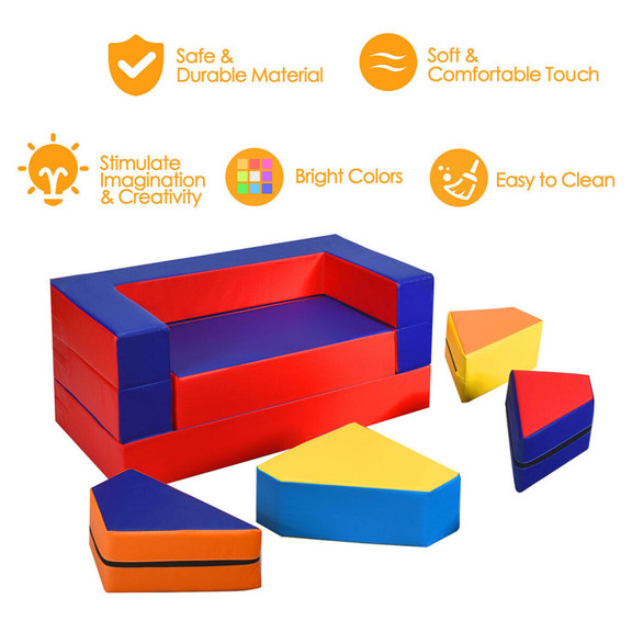 Costway 43278905 4 in 1 Crawl Climb Foam Shapes To...