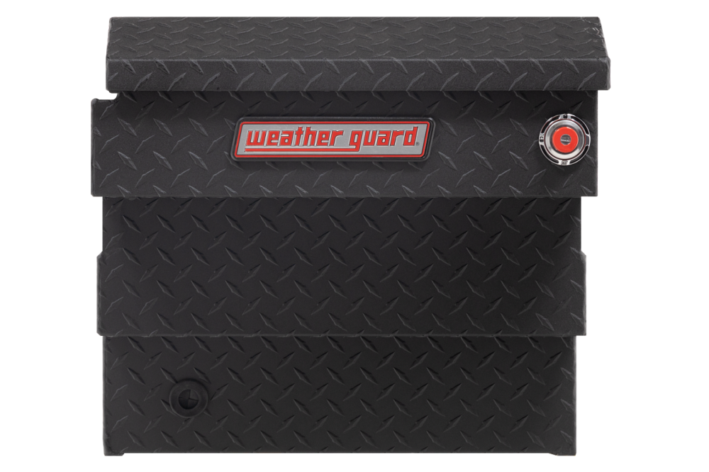 Weather Guard Saddle Truck Tool Box AluminumCompact Deep Textured Matte Black