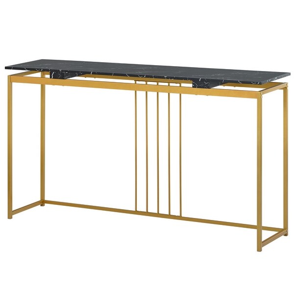 MDF Top Console Table with Metal Frame for Entryway， Hallway