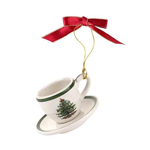 Spode Christmas Tree Ornament Teacup and Saucer