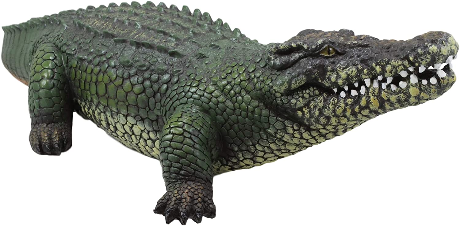 Things2Die4 21 Inch Alligator Statue Gator Garden Outdoor Figure