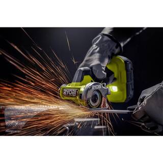 RYOBI ONE+ HP 18V Brushless Cordless Compact 2-Tool Combo Kit with 38 in. Right Angle Drill and Cut-Off Tool (Tools Only) PSBRA02B-PSBCS02B