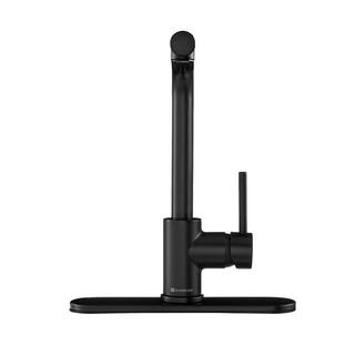 Glacier Bay Menlo Single-Handle Pull-Out Sprayer Kitchen Faucet in Matte Black HD67439W-0010H