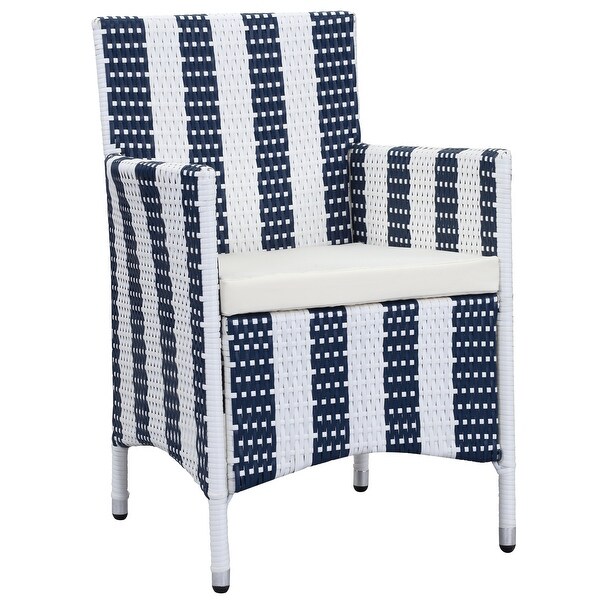 SAFAVIEH Outdoor Living Figueroa Navy/ White Patio Set (4piece)