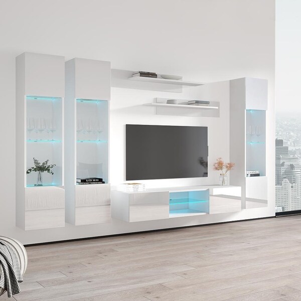 Fly CD3 33TV Wall Mounted Floating Modern Entertainment Center