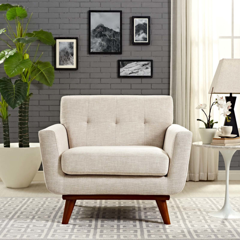 Jayden Upholstered Armchair   Midcentury   Armchairs And Accent Chairs   by HedgeApple  Houzz