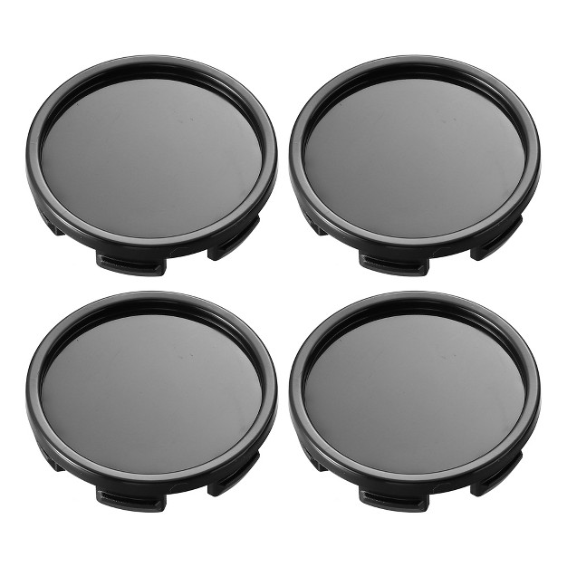 Dia Black 6 Clips Automotive Wheel Center Tyre Hub Caps Cover For Car Black 4 Pcs