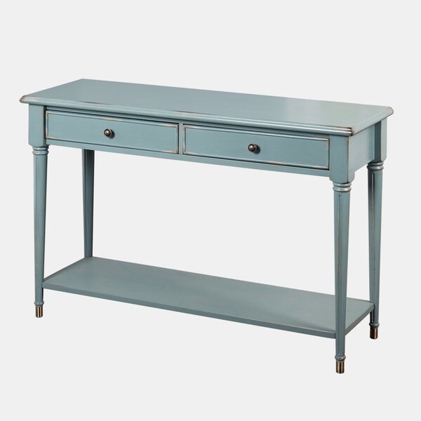 Simple Living Emilia Antique Blue Sofa Table