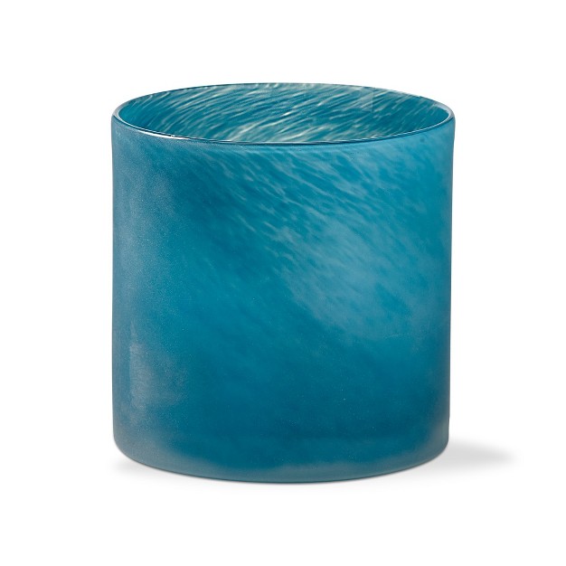 Tagltd Blasted Candleholder Blue