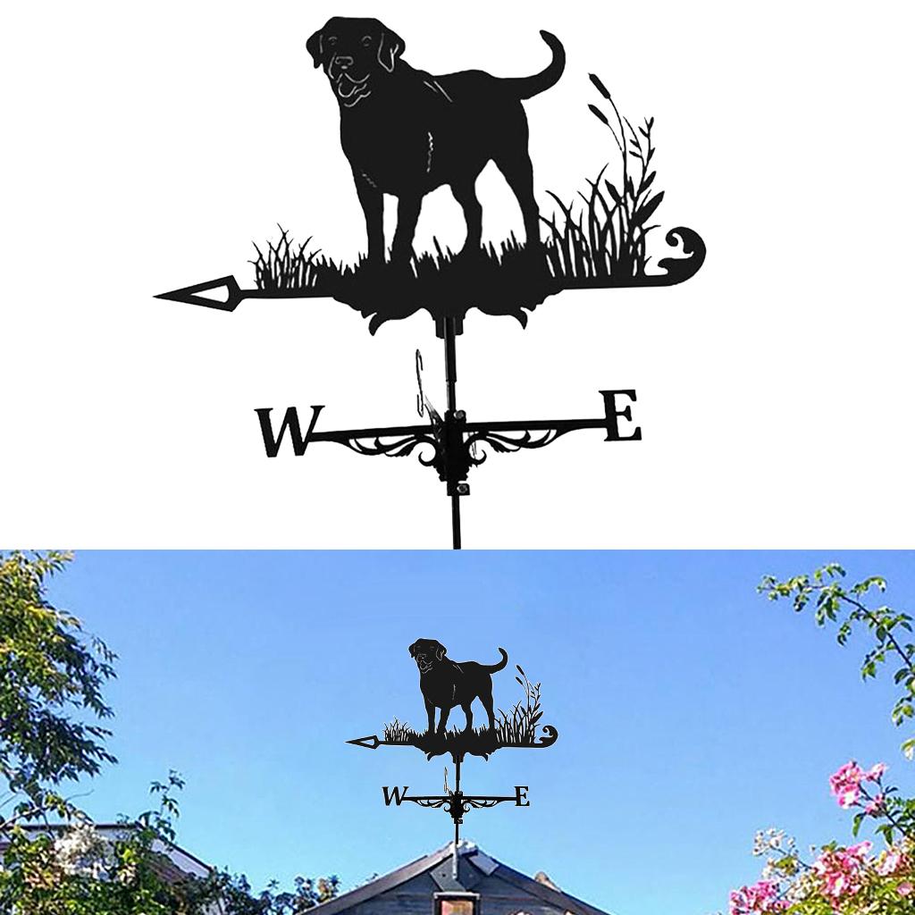 Weather Vane， Iron Durable Retro Farm Scene Garden Stake Weather Vane Professional Measuring Tools - Dog