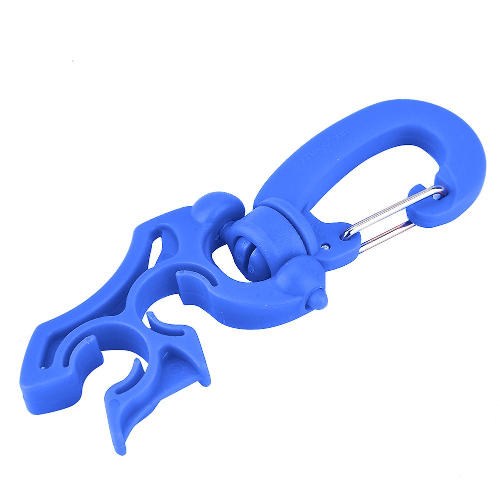 Scuba Diving Double Bcd Hose Holder Clip Regulator Retainer Buckle Hook For Snorkeling (blue)