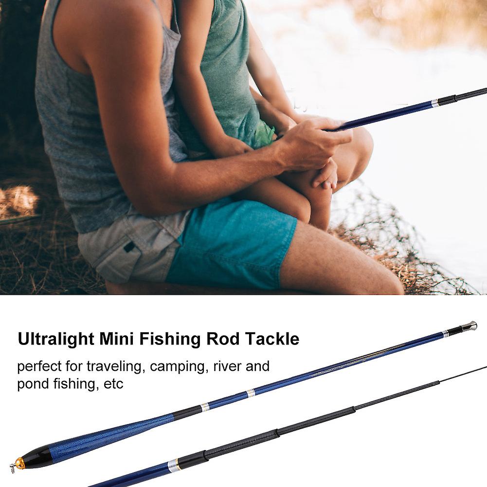 Outdoor Ultralight Mini Portable Carbon Fiber Casting Telescopic Fishing Rod Tackle (1.8m)