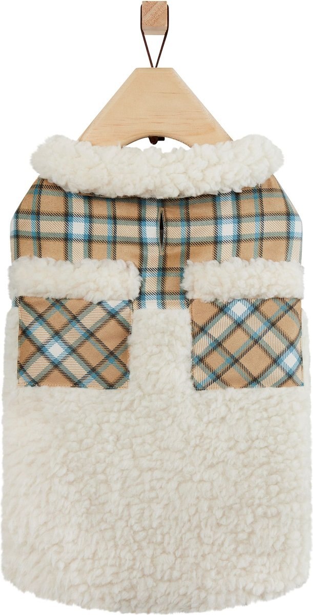 Frisco Lightweight Plaid Pocket Dog and Cat Coat