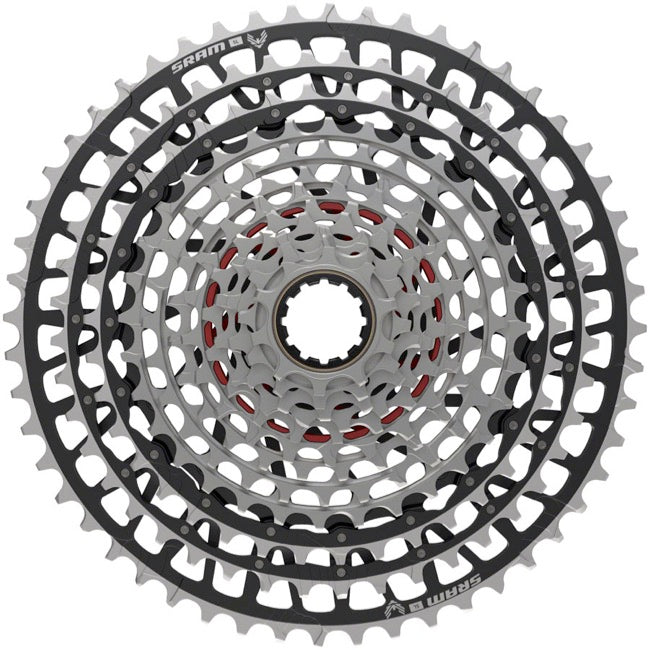 SRAM XXSL Eagle T-Type XS-1299 12 Spd MTB Cassette - Silver-Black