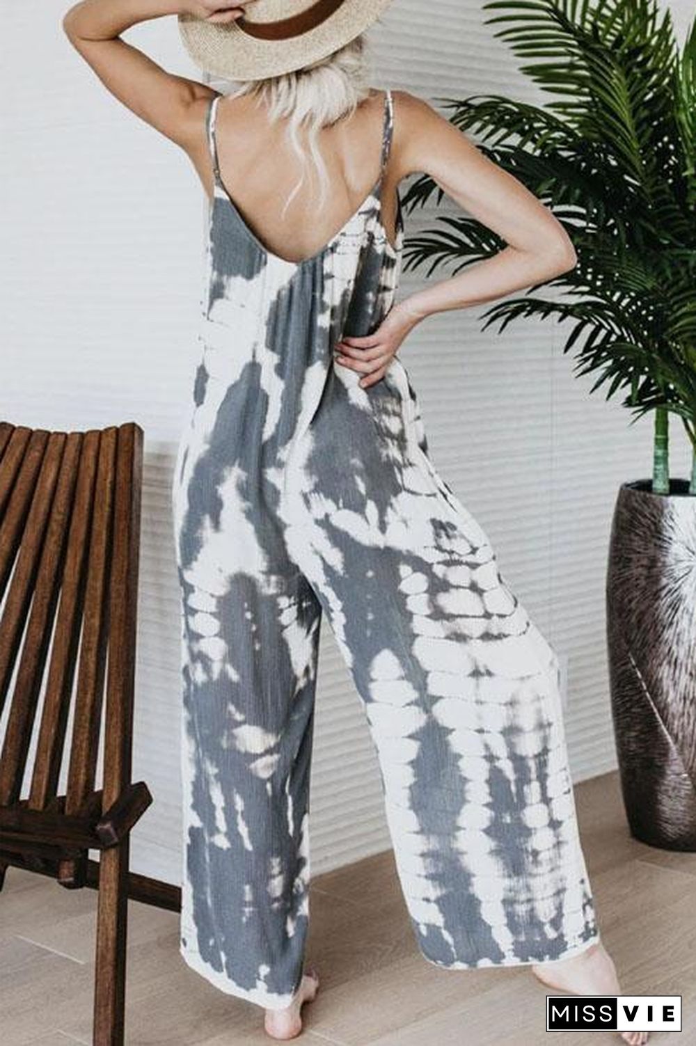 Tie Dye Wide Leg Jumpsuit