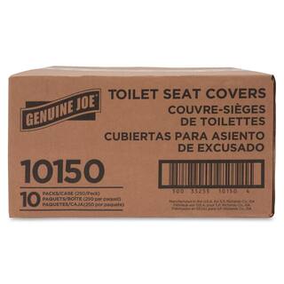 Genuine Joe Toilet Seat Covers (250-Sheets per Pack 10-Packs per Case) GJO10150