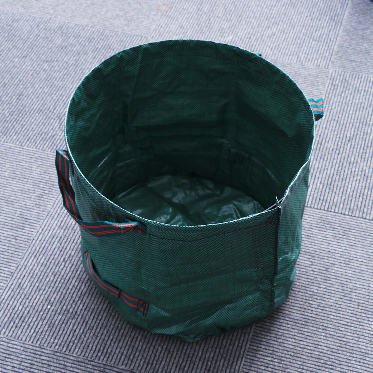 Hemoton 60L Garden Leaf Bag Reusable Yard Garden Waste Storage Holder Bag (Green)