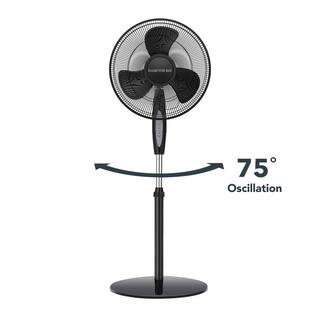 Hampton Bay 16 in. 3 Speed Digital Oscillating Standing Fan with Adjustable Height 12102