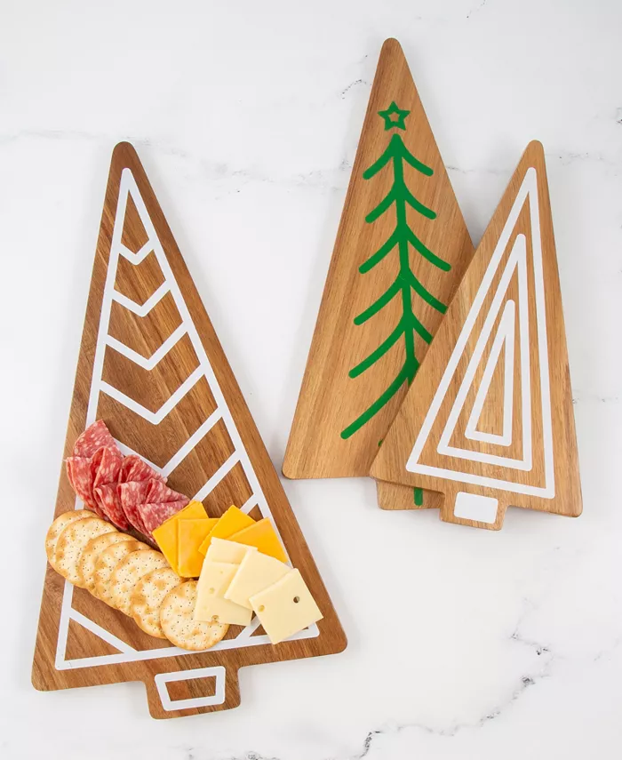 Thirstystone Christmas Tree Serve Boards Set of 3