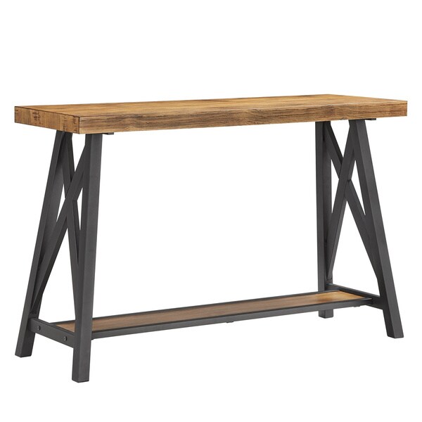 Bryson Rustic X-Base Sofa Entryway Table by iNSPIRE Q Classic