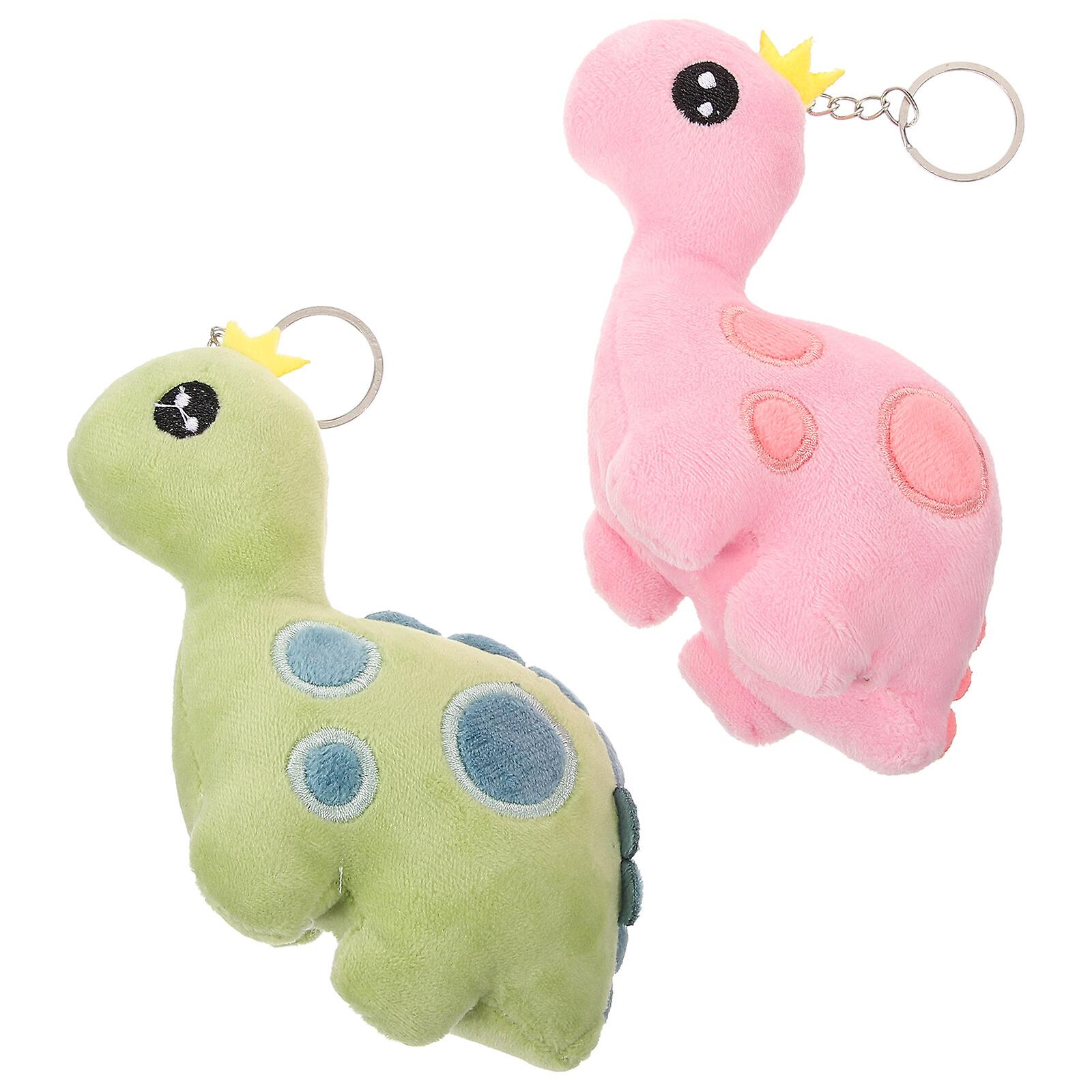 2pcs Cartoon Bag Pendants Adorable Cartoon Key Chain Pendants Plush Toys