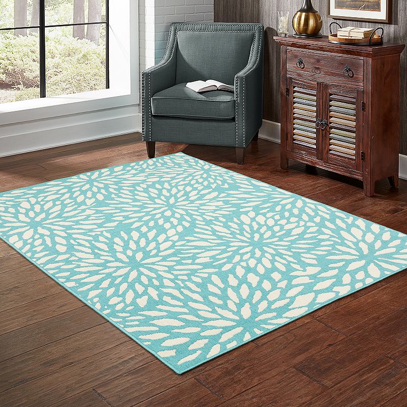 StyleHaven Maritime Petals Floral Indoor Outdoor Rug