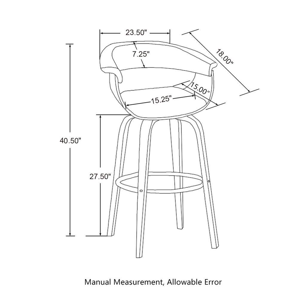 Glitzhome 40.5 in. H Mid-Century Modern Camel PUWalnut bentwood Swivel Chair Bar Stool (Set of 2) 2000900026