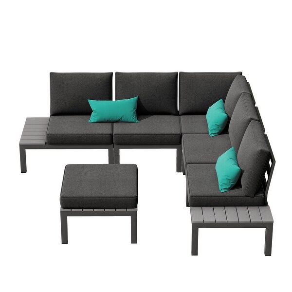 Corvus Fox Bay Aluminum Outdoor 6piece Sectional Sofa Set