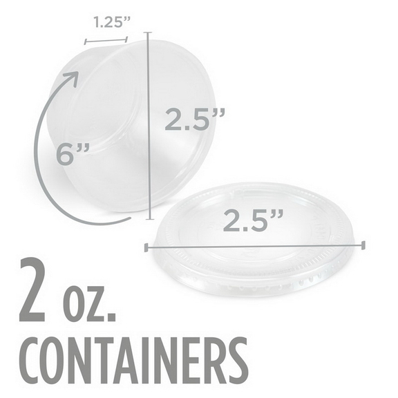 Brybelly 100 pack Condiment Dishes  2 oz.